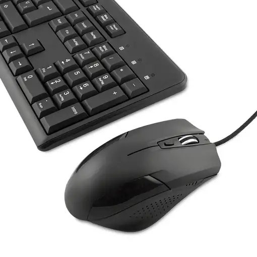 CoolBox COO-KTR-01U teclado Ratón incluido Oficina USB QWERTY Negro
