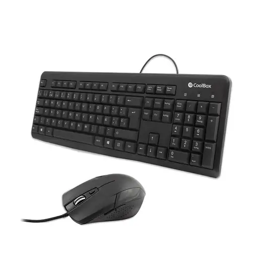 CoolBox COO-KTR-01U teclado Ratón incluido Oficina USB QWERTY Negro