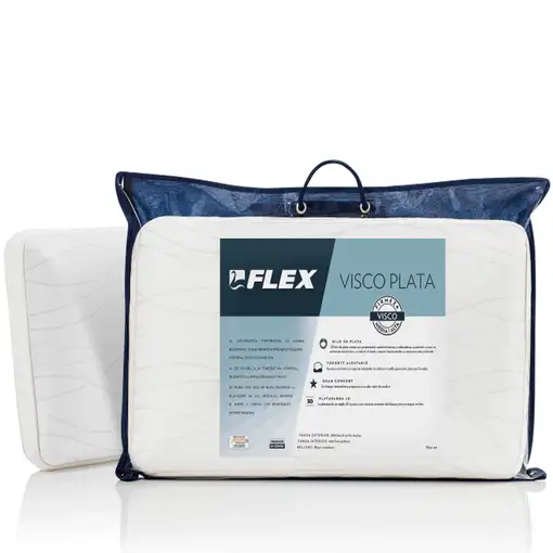 Almohada Flex Visco Plata Viscoelástica (75 cm)