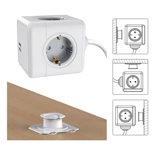 JOCCA 1577 regleta inteligente 3 salidas AC 1,5 m 2 3680 W Blanco