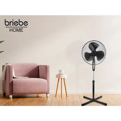 Ventilador Pie Oscilante 40 cm, 3 Velocidades, Mando Distancia, FN122397,  Briebe
