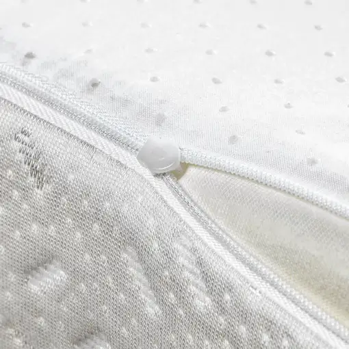 Colchón 70x140 Cuna 14cm Safetech HR Capa de Visco y Funda Extraíble