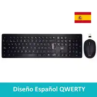Ewent EW3256 teclado Ratón incluido Universal RF inalámbrico QWERTY Español Negro