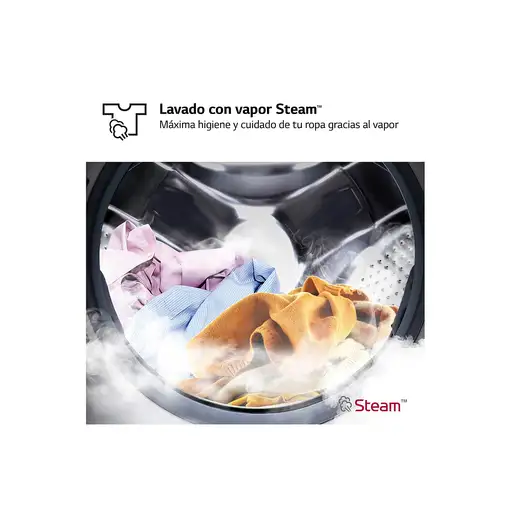 LG F4WR6013AGW lavadora Carga frontal 13 kg 1360 RPM Blanco