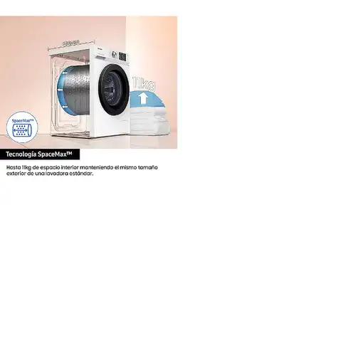 Lavadora carga frontal 11 kg 1400 RPM Blanco WW11BBA046TWEC SAMSUNG