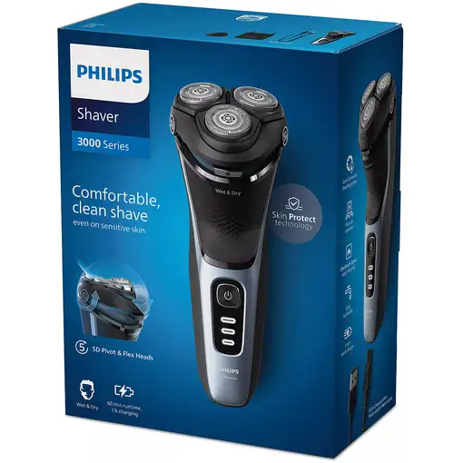 Philips Shaver 3000 Series S3243/12 Afeitadora eléctrica en seco y en húmedo