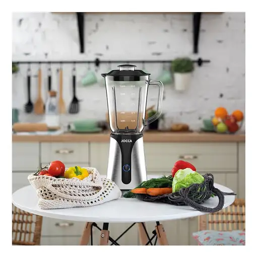 JOCCA 2311 licuadora 1 L Batidora de vaso 350 W Negro, Transparente