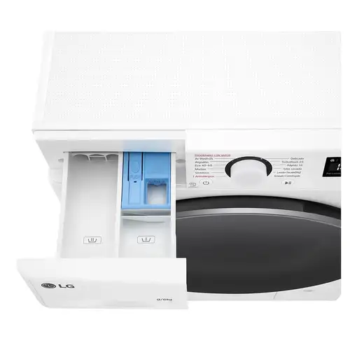 LG F4DR6009A1W lavadora-secadora Independiente Carga frontal Blanco D