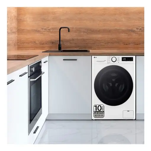LG F4DR6009A1W lavadora-secadora Independiente Carga frontal Blanco D