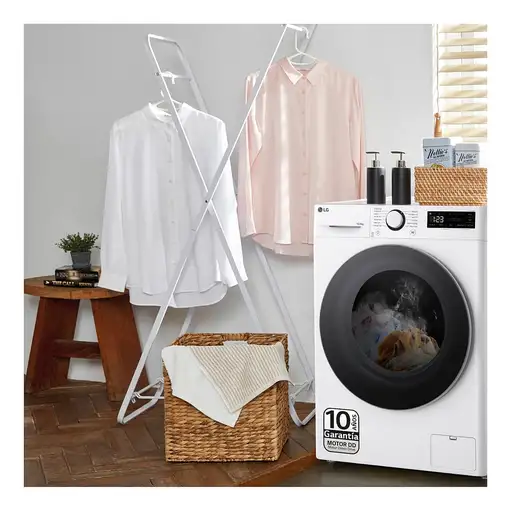 LG F4DR6010A1W lavadora-secadora Independiente Carga frontal Blanco D