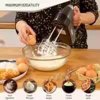 Batidora de Varillas Eléctrica Amasadora 5 Velocidades + Turbo,HM1174BLK, Briebe Batidora de Varillas Eléctrica Amasadora 5 Velocidades + Turbo,HM1174BLK, Briebe