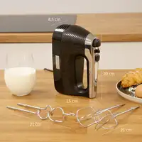 Batidora de Varillas Eléctrica Amasadora 5 Velocidades + Turbo,HM1174BLK, Briebe Batidora de Varillas Eléctrica Amasadora 5 Velocidades + Turbo,HM1174BLK, Briebe