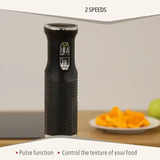 Batidora de Mano Brazo Desmontable, Diseño Ergonómico, HB1173BLK, Negro,  Briebe