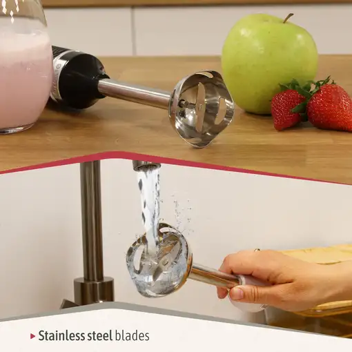 Batidora de Mano Brazo Desmontable, Diseño Ergonómico, HB1173BLK, Negro,  Briebe