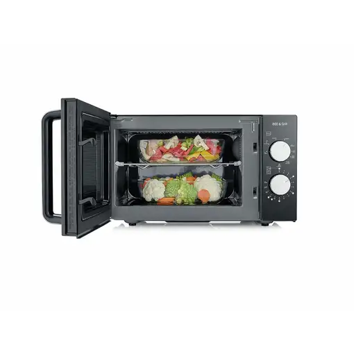 Severin MW 7762 microondas Negro, Acero inoxidable Microondas con grill Encimera 2