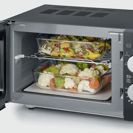 Severin MW 7762 microondas Negro, Acero inoxidable Microondas con grill Encimera 2