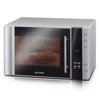 Severin MW 7775 microondas Negro, Plata Microondas con grill Encimera 30 L 900 W