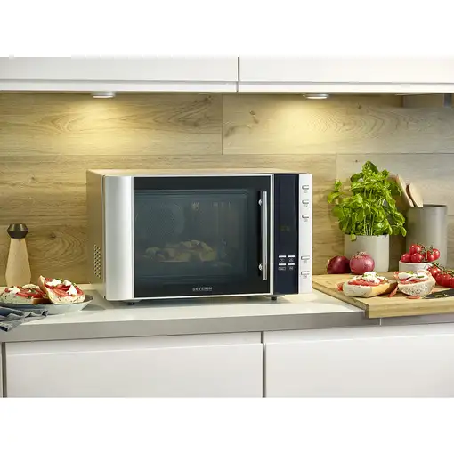 Severin MW 7775 microondas Negro, Plata Microondas con grill Encimera 30 L 900 W