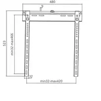 Equip 650321 Soporte de TV para montaje en techo de 32''-70