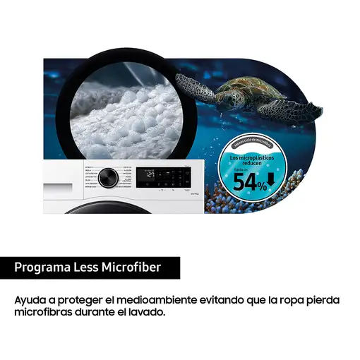 Lavadora carga frontal 9 kg 1400 RPM Blanco WW90CGC04DAEEC SAMSUNG
