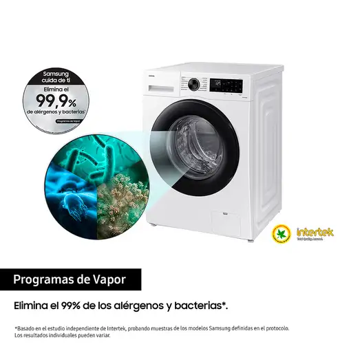 Lavadora carga frontal 8 kg 1400 RPM Blanco WW80CGC04DAEEC SAMSUNG