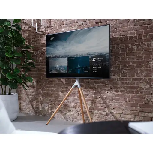 One For All Tripod WM 7472 soporte para TV 165,1 cm (65'') Roble, Plata, Gris