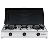 Vitrokitchen 360IB hobs Negro, Acero inoxidable Encimera Encimera de gas 3 zona(s)