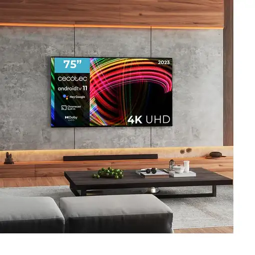 Televisor LED 75'' 4K Ultra HD Negro Smart 02624-01 CECOTEC