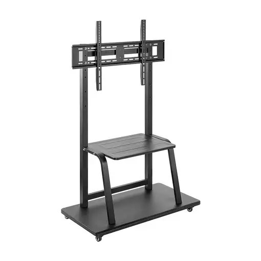 AISENS Soporte de suelo ECO con ruedas, bandeja para DVD para Monitor/TV 150Kg de