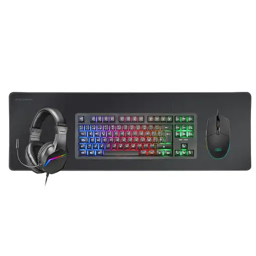 Mars Gaming MCP-RGB3, Pack Gaming Teclado Fixed RGB + Ratón Gaming RGB Flow 3200 D