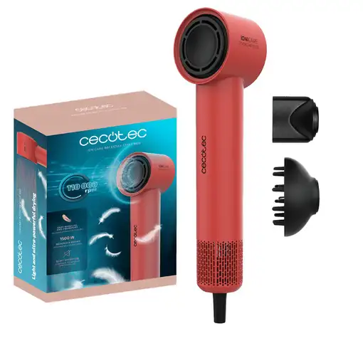 Secador de pelo  IoniCare RockStar Style  1500 W Negro, Rojo CECOTEC
