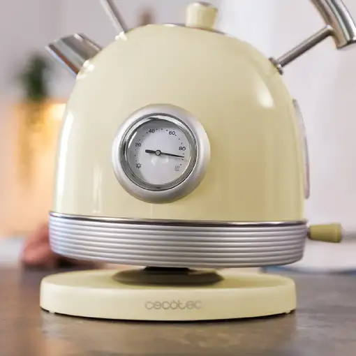 Cecotec Hervidor de agua Thermosense 420 Vintage Light Yellow