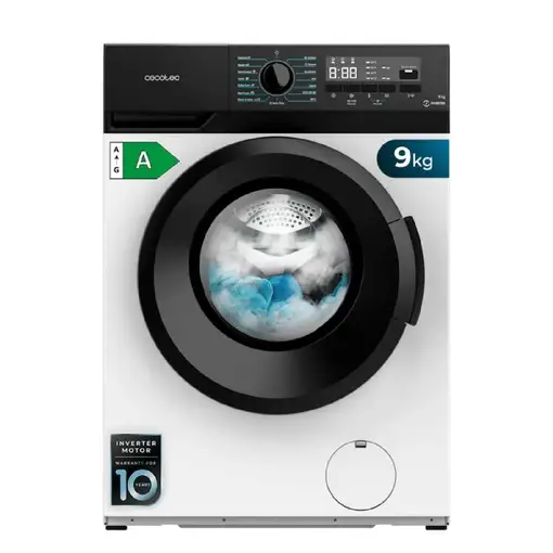 Lavadora blanca 9 kg, 1400 rpm, Bolero DressCode 9300 CECOTEC
