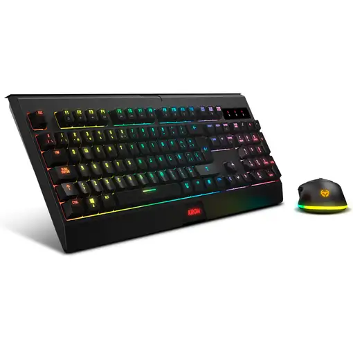 Krom KABALA teclado Ratón incluido Juego RF inalámbrico QWERTY Español Negro