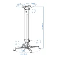 TooQ PJ3030TN-B Soporte de techo para proyectores