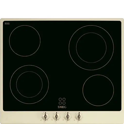 Smeg P864PO hobs Crema de color Integrado 60 cm Cerámico 4 zona(s)