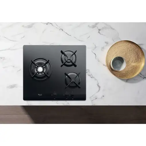Whirlpool AKT 404/NB Negro Integrado Encimera de gas 3 zona(s) Whirlpool AKT 404/NB Negro Integrado Encimera de gas 3 zona(s)