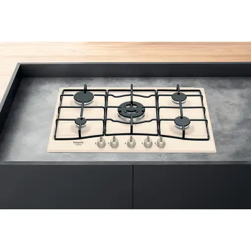 Hotpoint PCN 750 T (OW) R /HA Marfil Integrado 75 cm Encimera de gas 5 zona(s)