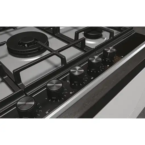 Haier Series 4 HAHG7W5XH Acero inoxidable Integrado 74.5 cm Encimera de gas 5 zona
