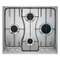Electrolux RGG6243LOX Negro, Acero inoxidable Integrado 60 cm Encimera de gas 4 zo