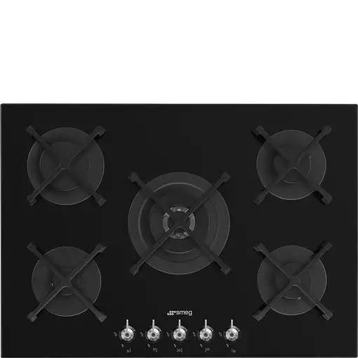 Smeg Classic PV375N hobs Negro Integrado 72 cm Encimera de gas 5 zona(s)