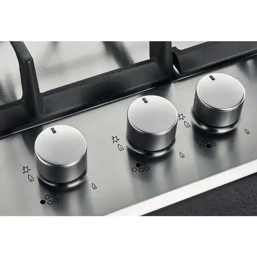 AEG HGB64400SM Plata Integrado 60 cm Encimera de gas 4 zona(s)