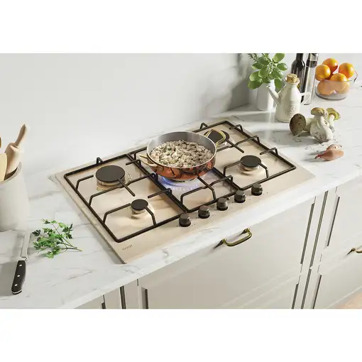 Candy Classic CHW7AV4WGT Avena Integrado 75 cm Encimera de gas 5 zona(s)