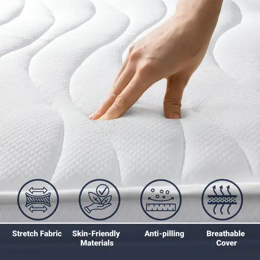 The White Stone Colchón Basic Individual 70x150 Memory|H20 cm|M. in Italy