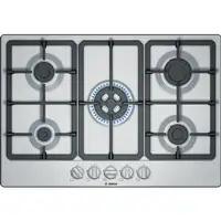 Bosch Serie 4 PGQ7B5B90 hobs Acero inoxidable Integrado 75 cm Encimera de gas 5 zo Bosch Serie 4 PGQ7B5B90 hobs Acero inoxidable Integrado 75 cm Encimera de gas 5 zo