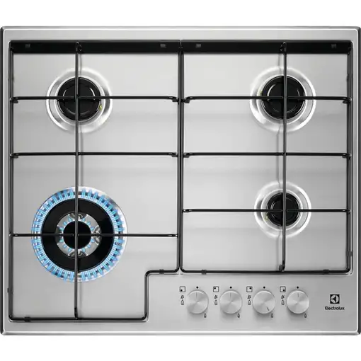 Electrolux EGS6434X Acero inoxidable Integrado 59.5 cm Encimera de gas 4 zona(s)