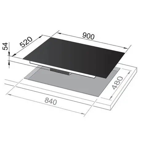 De’Longhi NSL 590D NCM hobs Negro Integrado 90 cm Encimera de gas 5 zona(s)