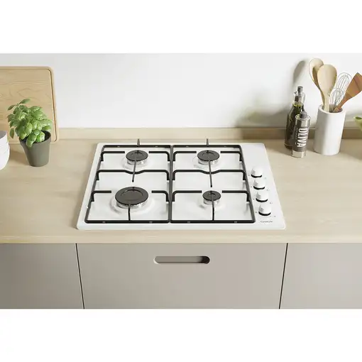 Candy Idea CHW6LWW Blanco Integrado 60 cm Encimera de gas 4 zona(s)