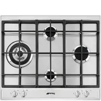 Smeg P261XGH hobs Acero inoxidable Integrado 60 cm Encimera de gas 4 zona(s)