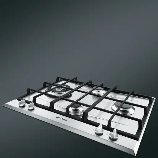 Smeg P261XGH hobs Acero inoxidable Integrado 60 cm Encimera de gas 4 zona(s)